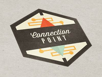 Connection Point Logo badge church compas connection illustration logo path small groups vector