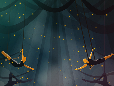 Acrobats acrobats church circus design illustration print trapeze web