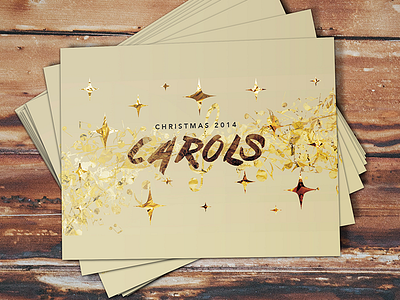 Carols carols christmas design gold stars