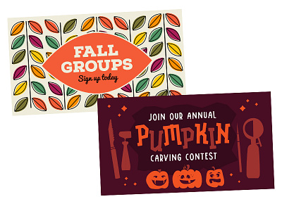 Fall Graphics announcements autumn design fall illustrations pumpkin
