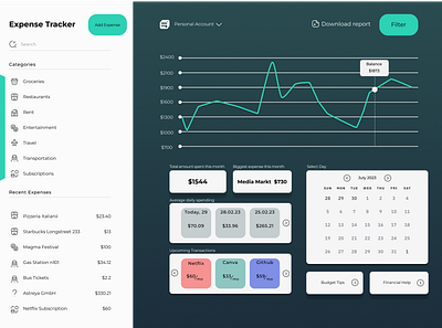 Expense Tracker Project for HTML CSS JS learning purposes design expense tracker finance tracker ui ux