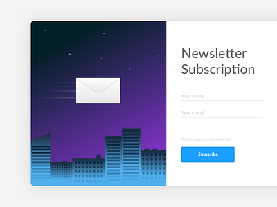 Newsletter Subscription Concept concept email form idea news newsletter subscription ui ux