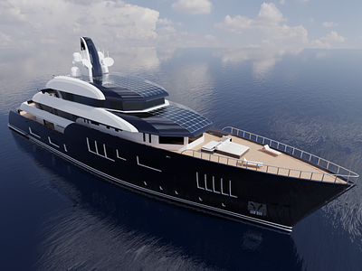 65m yacht concept 3d blender boat concept design render superyacht yacht yacht design