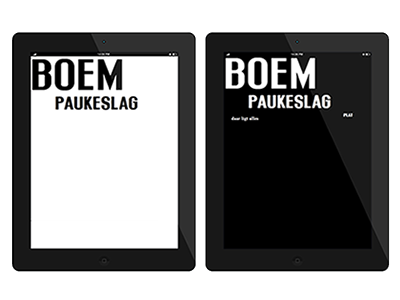 Boem Paukeslag as an e-book book design e book ebook epub graphic poetry typography