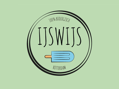 IJswijs cream design graphic ice identity logo