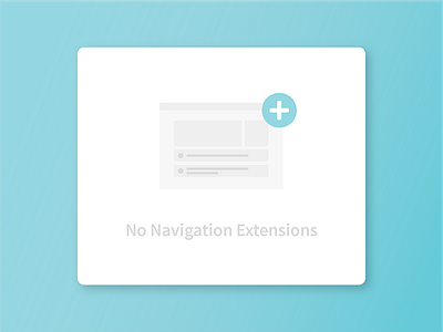 No Navigation Extensions empty illustration state view