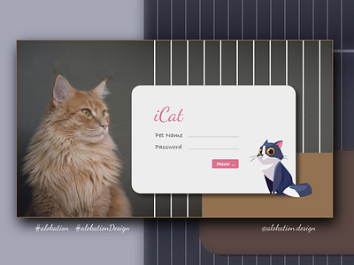 C for Cat alok alokation alokationdesign alphabetdesign cat concept concept design design login page login screen ui uidesign user interface ux uxdesign web