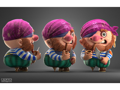 The Pirate 3d 3dmodeling 3ds max character charactermodeling digital art lighting nft photoshop pirate rendering rizomuv substance3dpainter texturing unwrapping uv vray