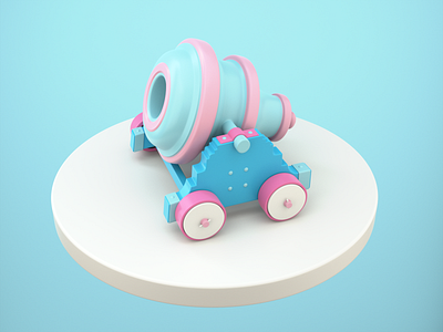 The Little Cannon 3d 3d art 3d design c4d cinema 4d cycles4d illustration mograph motion design