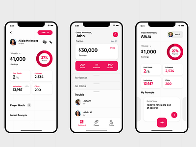 Social Coach UI Design