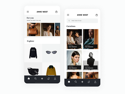 Fashion Curation App UI Design