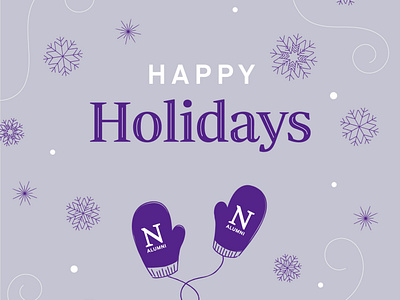 Holiday graphic for Northwestern
