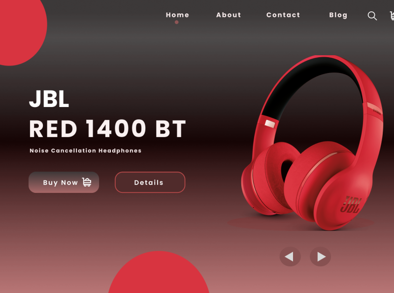 UI Concept For Headphone Website Hero Section By Althaf Shajahan On ...