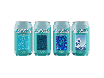 Flo Water Collectible Cans Design! brandcreation brandidentity branding design graphic design illustration logo mockup packaging