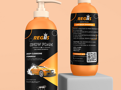 Bottle Label Design for Car Wash Liquid for REGIIS