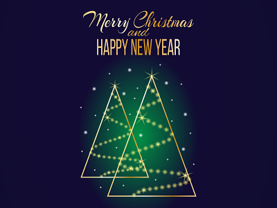 Merry Christmas and Happy New Year app celebration christmas card cover design logo new year card new year tree vector