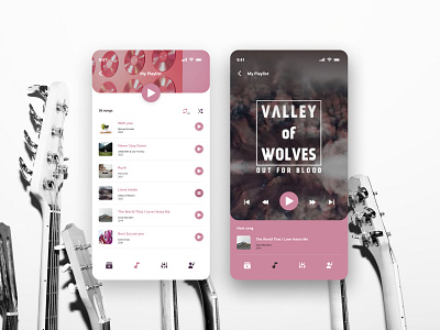 Music Player app figma graphic design mobile music player ui ux
