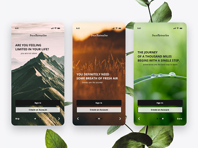 Onboarding for the travel retreat app design figma graphic design onboarding ui ux