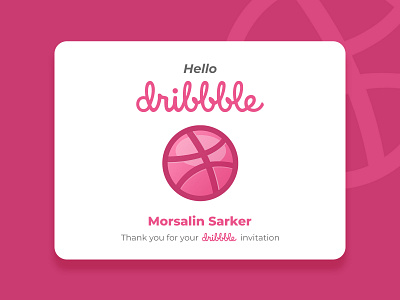 Hello Dribbble! debut debutshot dribbleinvite first shot hello dribbble invitation invitations thank invite thank you