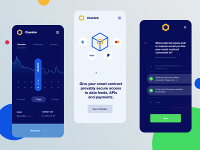 Chainlink app UI/ux branding graphic design illustration logo ui ux vector