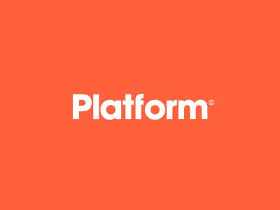 Platform rebrand branding clean logo type typography