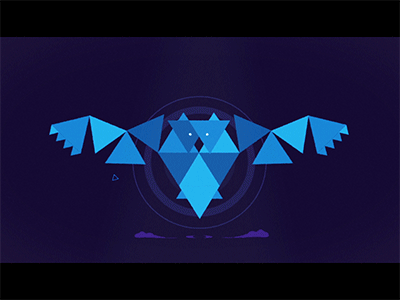 owl animation animation bulgaria design fourplus motion graphics owl sofia triangles vector zka11