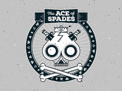 Ace of Spades ace ace of spades card illustration playcard skull spades textured