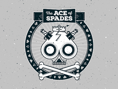 Ace of Spades ace ace of spades card illustration playcard skull spades textured