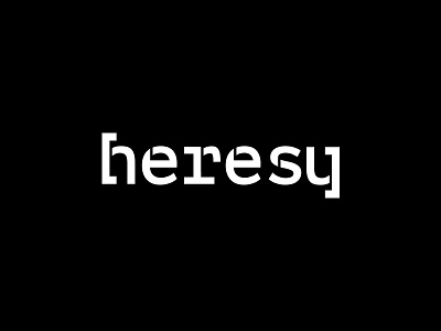 Heresy Logo direction branding bulgaria fourplus heresy logo pavel pavlov programming simple sofia wip
