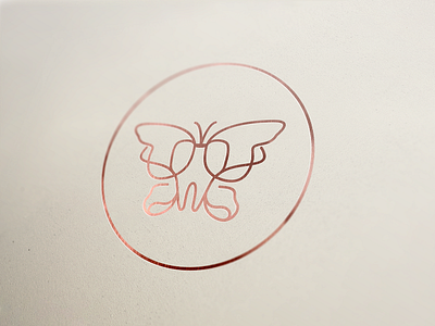 Logo in progress branding butterfly elegant feminine line work lines logo stylish