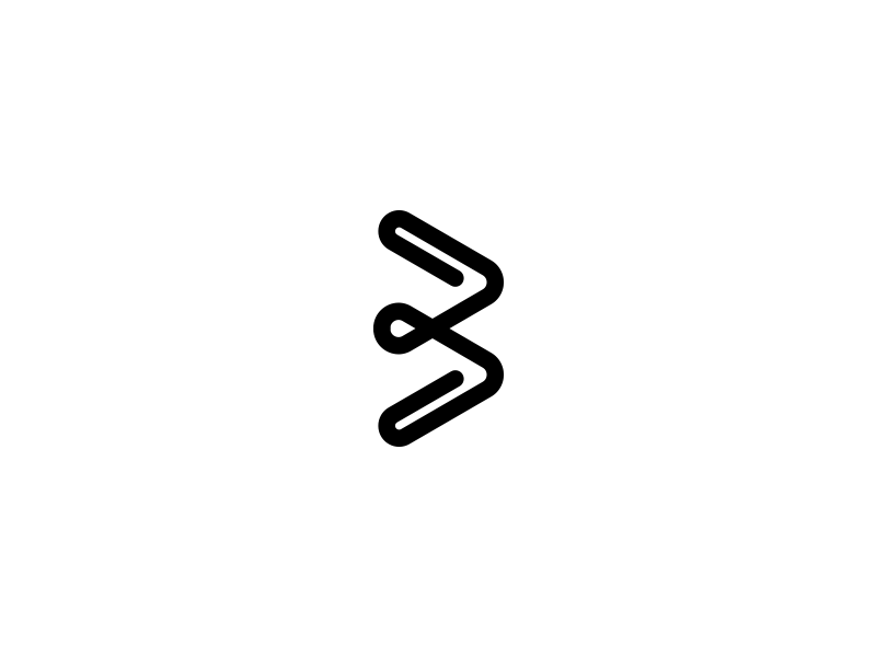 ᛒ monogram b branding fourplus logo mark minimal monogram simple