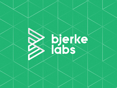 BjerkeLabs logo design b brand branding digital lab labs lines logo runic