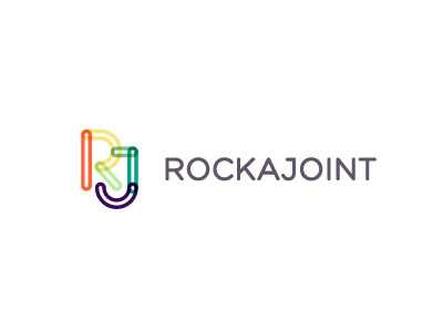 ROCKAJOINT+type collaboration colors connection custom logo network typography