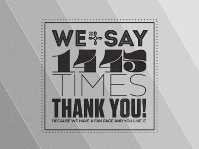 Thank you, FourPlus facebook buddies facebook fans numbers typography