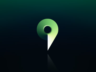 Location 9 bulgaria clean design gradient icon location logo play sofia