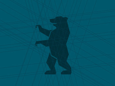 Berlin Bear animal bear berlin fourplus grid lines logo sign system