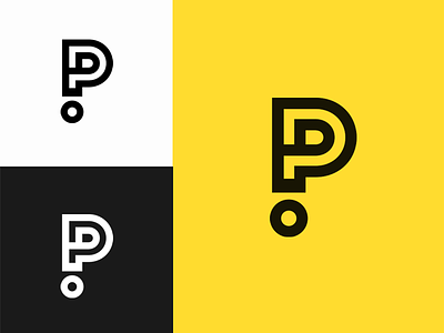 P? bauhaus branding fourplus logo minimal p questiomark question simple