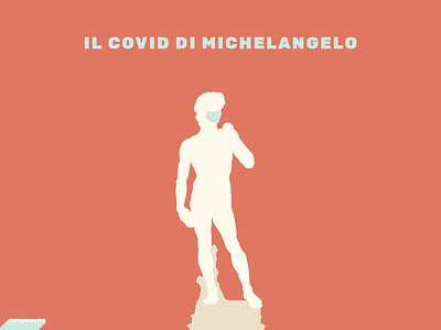 Tuttapposter : Il Covid di Michelangelo coronavirus covid19 design flat graphic illustration italy minimal pandemic vector