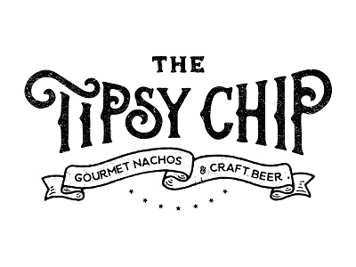 The Tipsy Chip brand identity branding hand lettering design logo mark wip