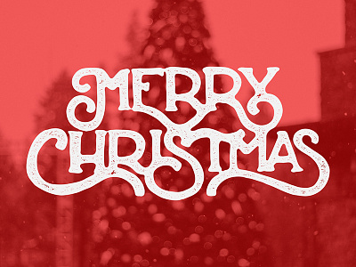 Merry Christmas design hand lettering typography