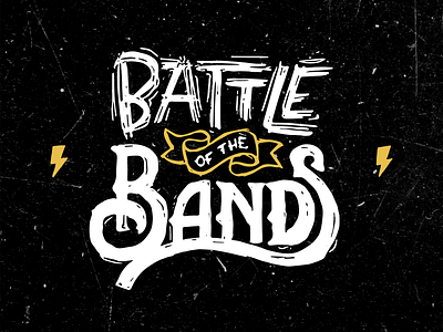 Battle of the Bands design events hand lettering typography