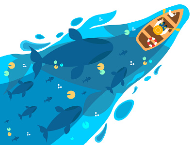 Whales character drawing fish fisher fisherman illustration illustrator vector vectorart whale whales
