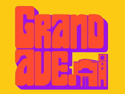 Grand Ave disney disney world funky illustration muppets psychedelic retro typography