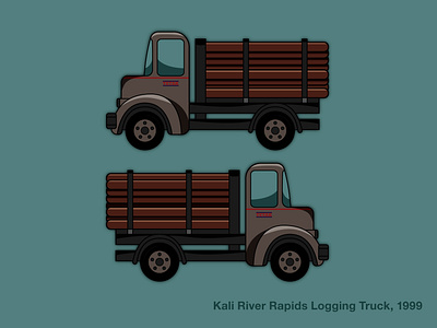 Kali River Rapids Logging Truck car disney disney world icon illustration logging truck vector