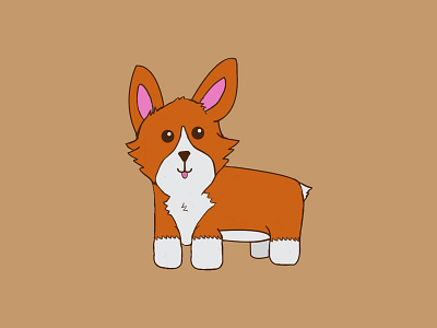 Corgi corgi dog illustration