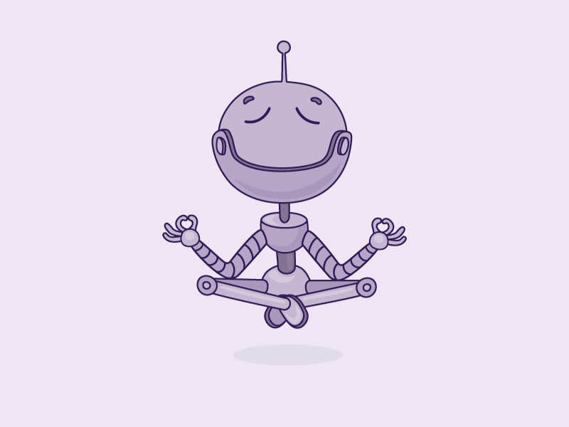 Yoga robot animation character gif robot vector yoga yogi