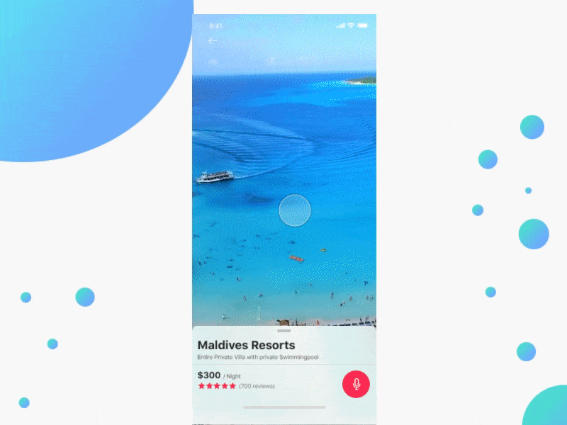 Voice based Holiday Booking audio booking holiday ios iphonex planning speech ui vacation voice