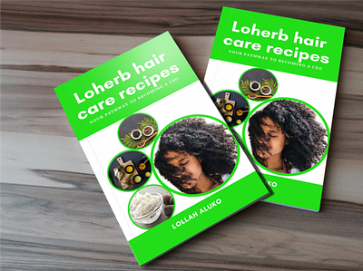 Loherb Hair Growth Recipe Book Cover bookcover branding design design graphics graphic design logo