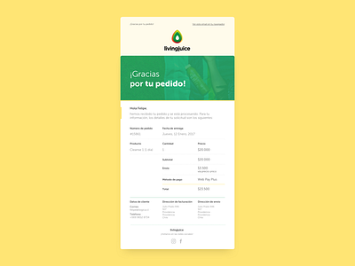 Livingjuice Mailing email green invoice juice mail. mailing nature newsletter outlook
