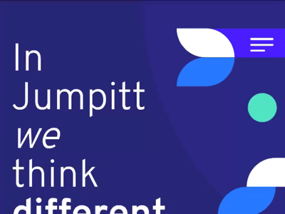 Jumpitt - Rebrand design geometry graphic design hamburguer interaction menu rebrand shapes sidebar site web web design